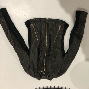 Express Vegan Faux Leather Coat Size S